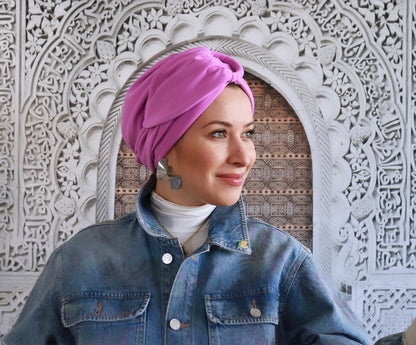 Fuchsia ring turban