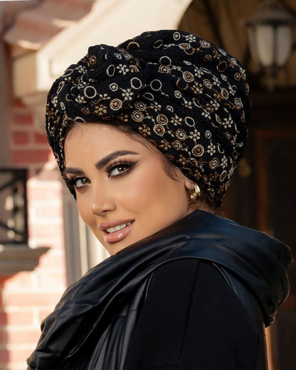 Black and brown turban