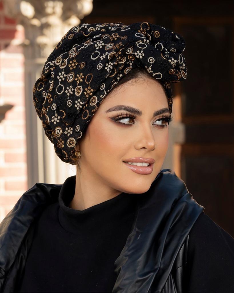 Black and brown turban