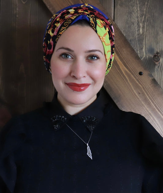 Multi-colored summer turban