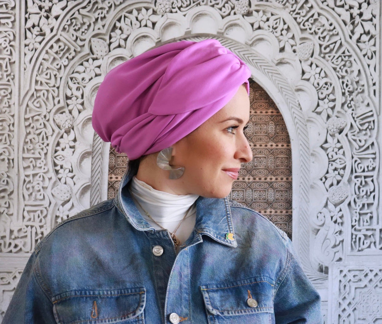 Fuchsia ring turban