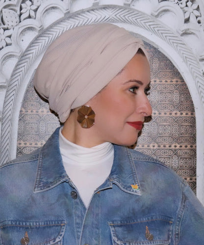 beige turban