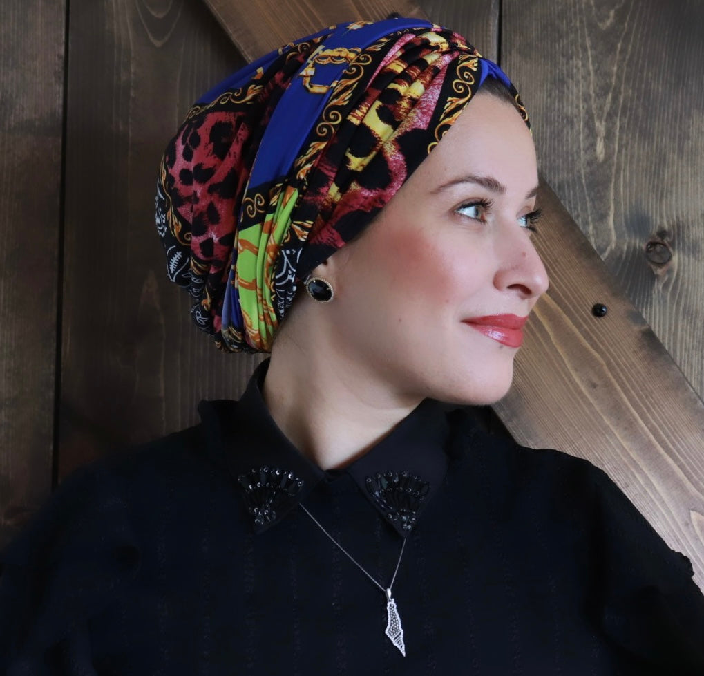 Multi-colored summer turban