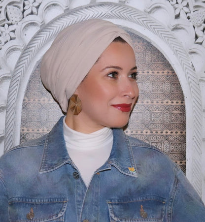 beige turban