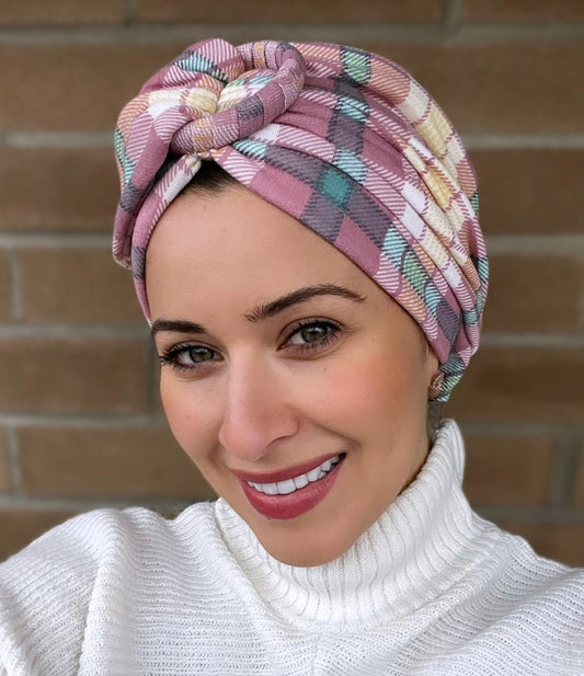 Multi color lycra cotton turban