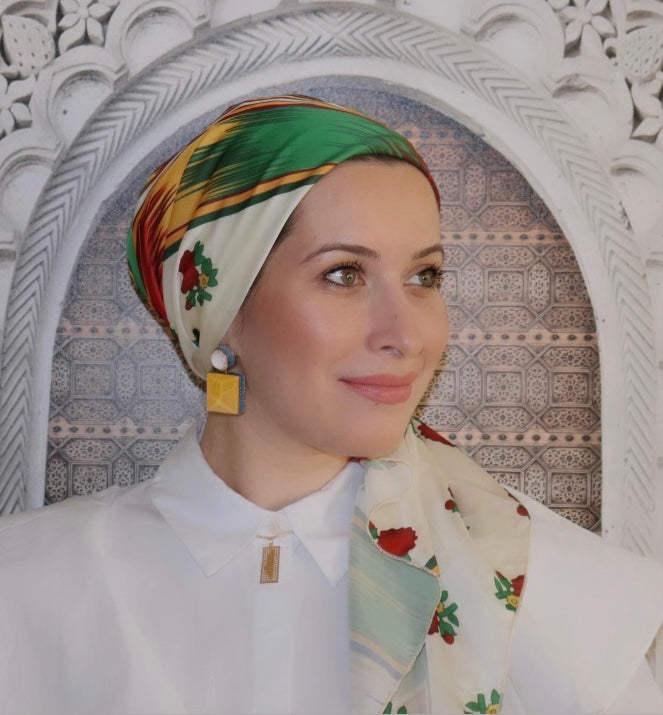 Multicolored summer turban