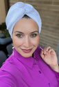 White satin turban