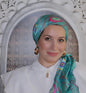 Green patterned turban