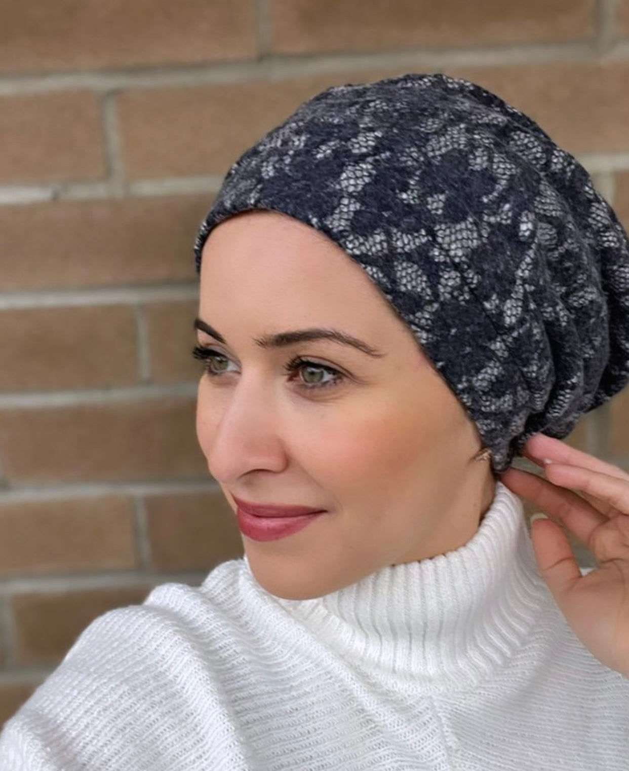 Dark blue wool turban